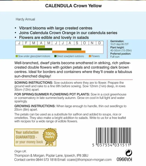 Calendula Crown Yellow - image 2