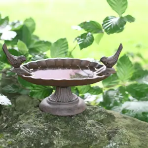 Cast Iron Raised Bird Bath - image 1