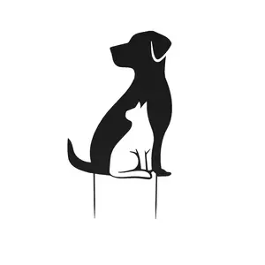Cat & Dog Shadow Decorative Stake - image 2