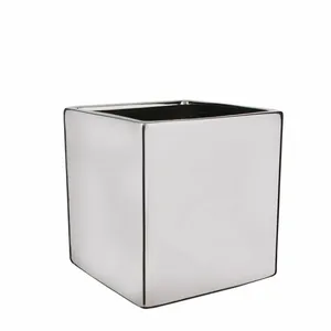 Chaz Silver Square Pot - Ø21cm