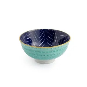 Chevron Indigo Nibble Bowl - image 1