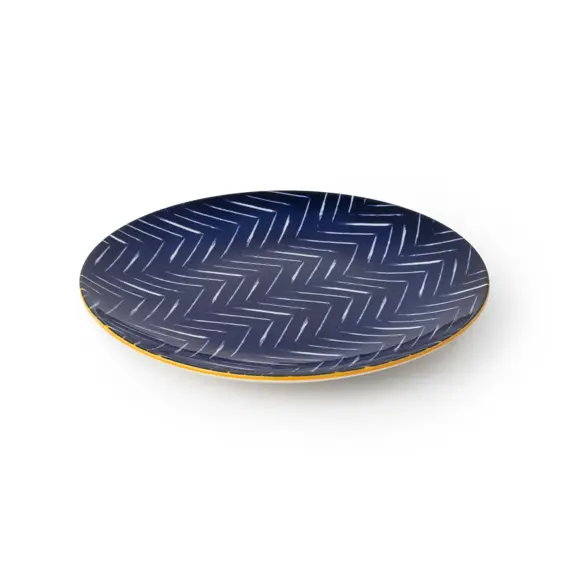Chevron Indigo Side Plate - image 1