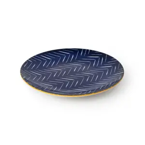 Chevron Indigo Side Plate - image 1