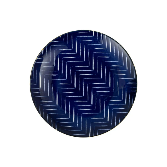 Chevron Indigo Side Plate - image 3