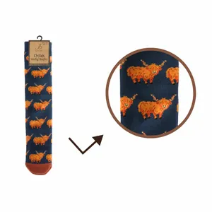 Children's Highland Cow Welly Socks