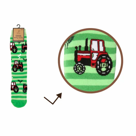 Children's Little Tractor Welly Socks