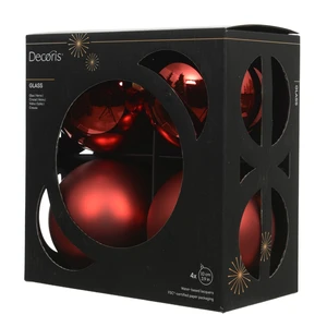 Christmas Red Bauble Set - 4