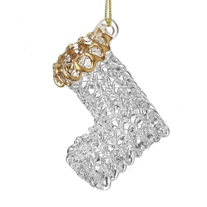 Christmas Stocking Glass Hanging Decoration