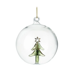 Christmas Tree Enclosed Glass Bauble