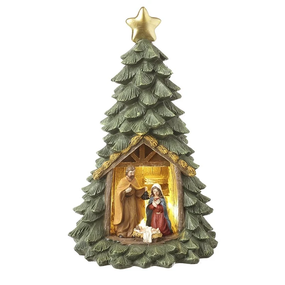 Christmas Tree Nativity Ornament