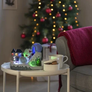 Christmas Village Skiing Scene - image 1