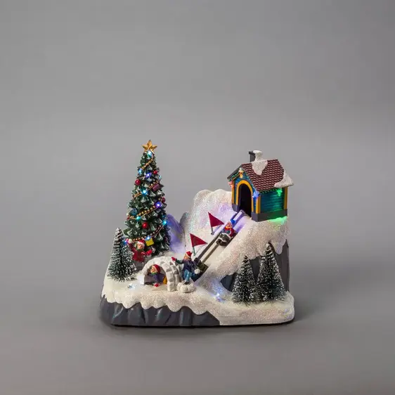 Christmas Village Sledging Scene - image 2