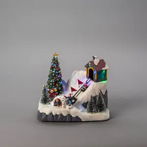 Christmas Village Sledging Scene - image 2