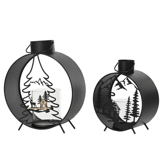 Circular Scene Candle Holder Set