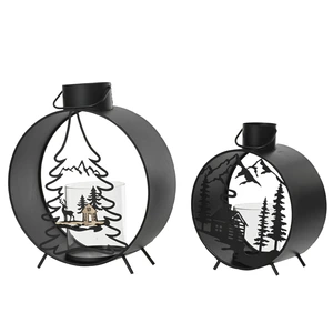 Circular Scene Candle Holder Set