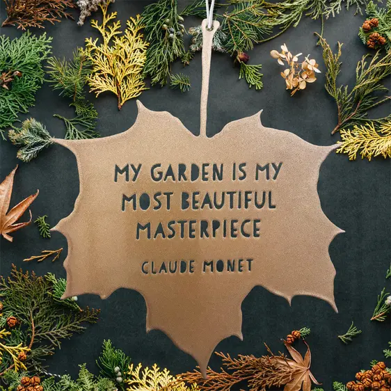 Claude Monet Hanging Leaf Quote