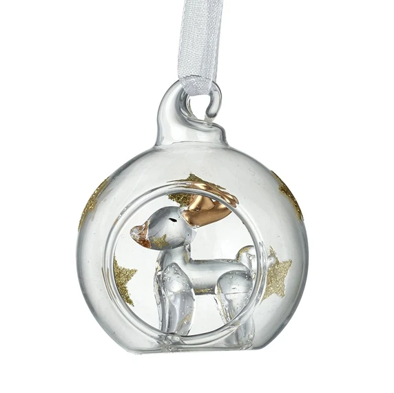 Clear Deer Glass Bauble