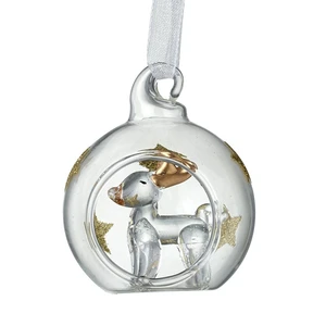 Clear Deer Glass Bauble