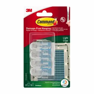 Clear Outdoor Light Clips - 8 Clips - image 1