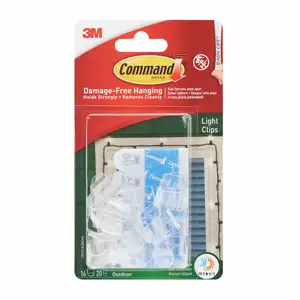 Clear Outdoor Light Clips - 16 Clips