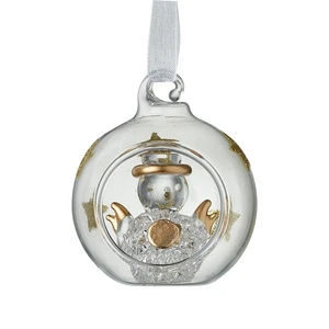 Clear Snowman Glass Bauble