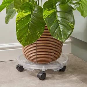 Clear Wheeled Pot Stand - image 1