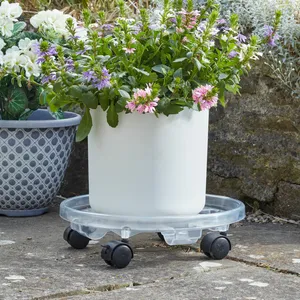 Clear Wheeled Pot Stand - image 2