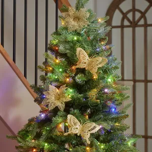 Clip-On Butterfly & Flower Decorations - Gold