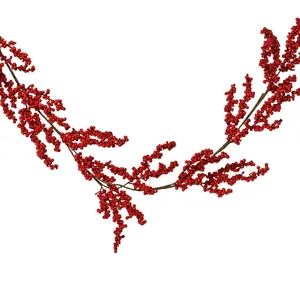 Clustered Berries Artificial Garland - Red