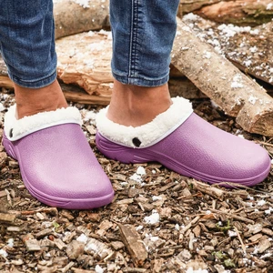 Comfi Fleece GardenClog - Lilac UK 6 - image 1