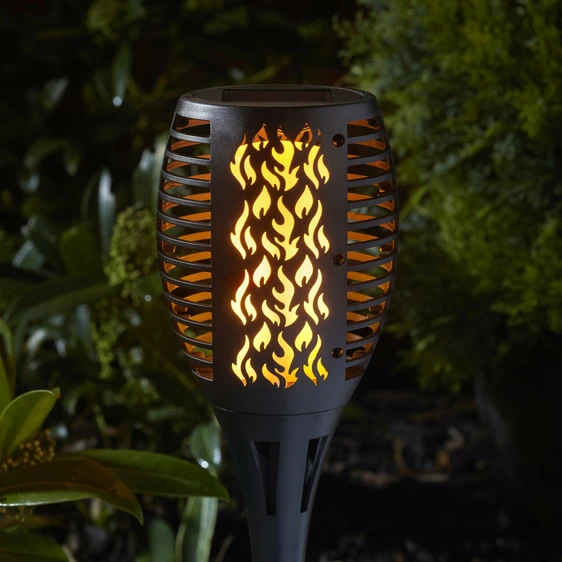 Flaming Torch Compact Stake Lights - Four Pack