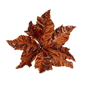 Copper Bronze Poinsettia Tree Stem - Style 2