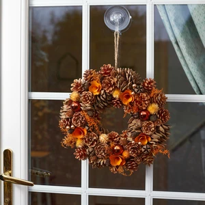 Copper Cone Artificial Wreath