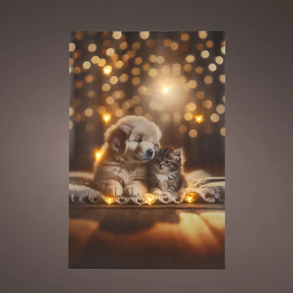 Cosy Festive Illuninated Canvas