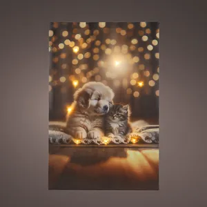 Cosy Festive Illuninated Canvas