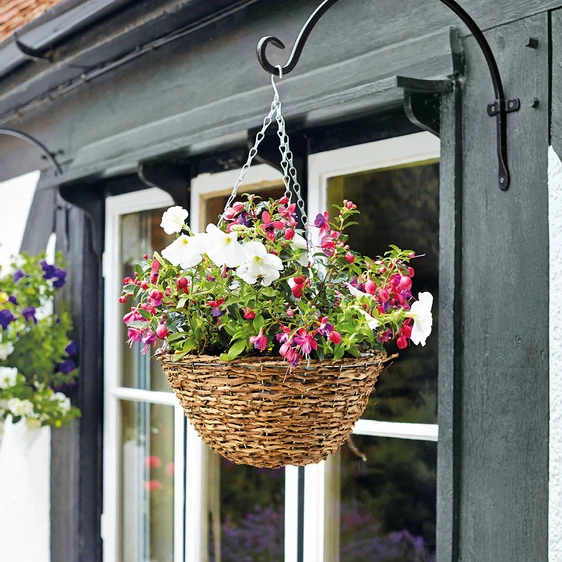 Country Rattan Hanging Basket - image 1