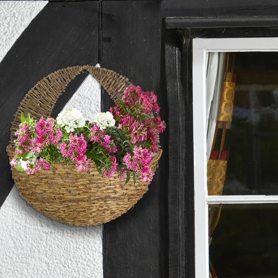 Country Rattan Wall Basket