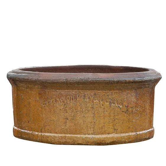 Courtyard Old Leather Oval Trough Planter