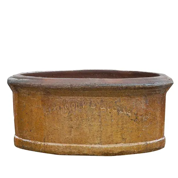 Courtyard Old Leather Oval Trough Planter - Small