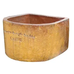 Courtyard Old Leather Round Tub Planter 35cm
