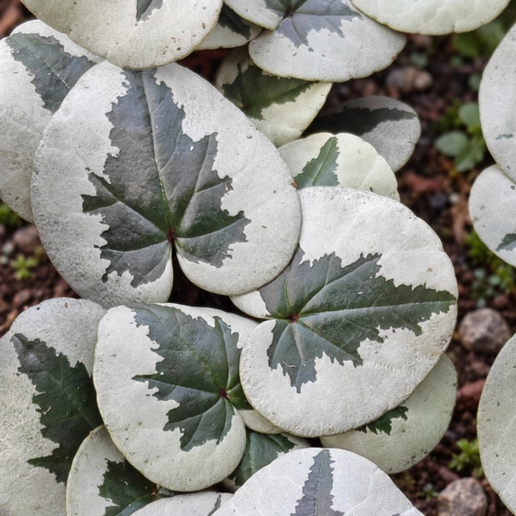 Cyclamen coum 'Xmas Leaf White' - image 2