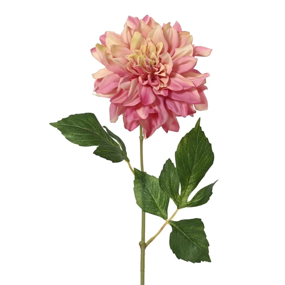 Dahlia Artificial Stem 61cm - Pink and Yellow