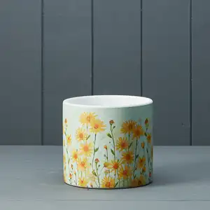 Daisy Field Print Pot Ø14cm