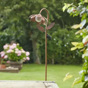 Damasque Flower Light Stake - Bronze - image 2