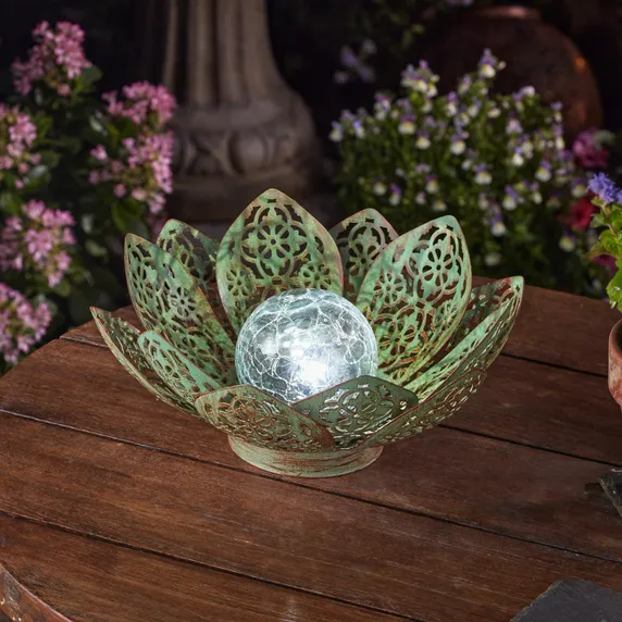 Damasque Lotus Flower Light - Verdigris