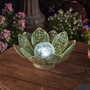 Damasque Lotus Flower Light - Verdigris