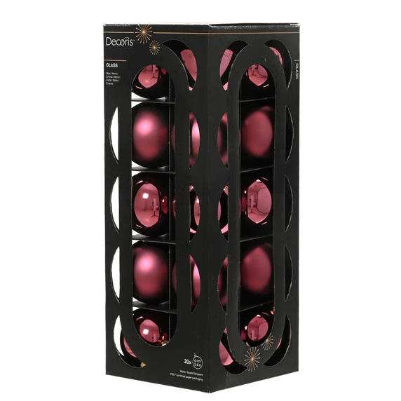 Dark Rose Bauble Set - 20