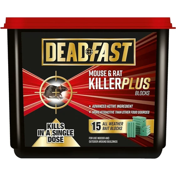 Deadfast Mouse & Rat Killer Plus - 15 Blocks