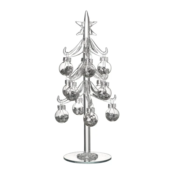 Decorated Glass Christmas Tree Decoration