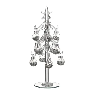 Decorated Glass Christmas Tree Decoration